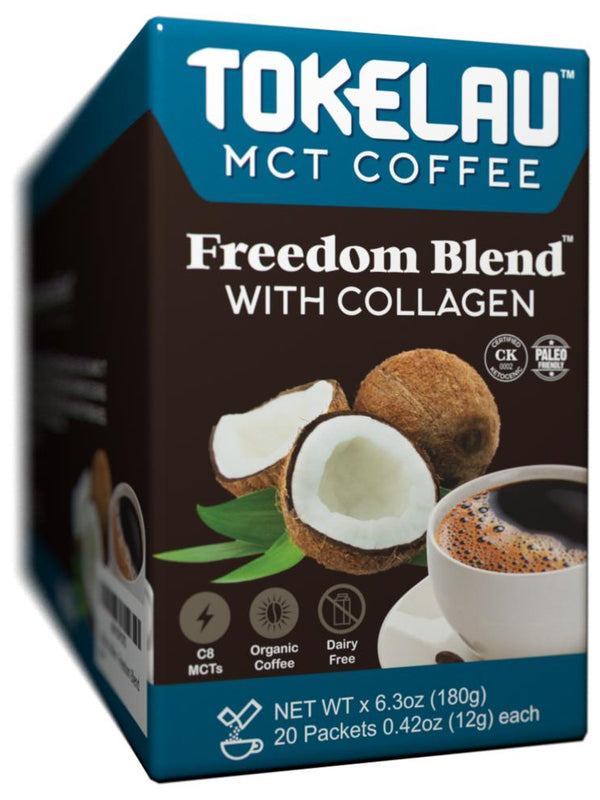Solo Sipper Monthly Membership *Free Shipping for Life + Save 50% on Your 1st Month- Keto Coffee Packets  with Collagen - Freedom Blend - 20 Pack