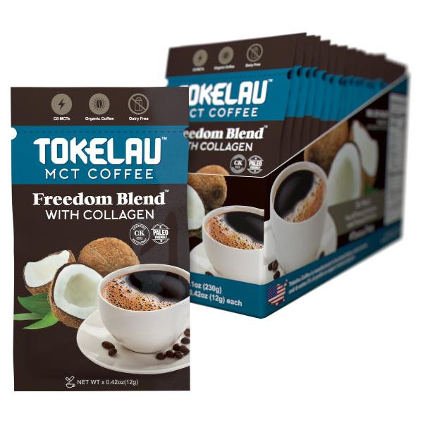 Solo Sipper Monthly Membership *Free Shipping for Life + Save 50% on Your 1st Month- Keto Coffee Packets  with Collagen - Freedom Blend - 20 Pack